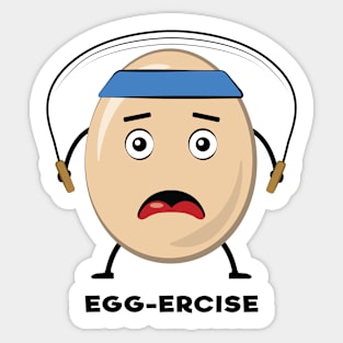 Egg-ercise - Funny Egg Pun Sticker